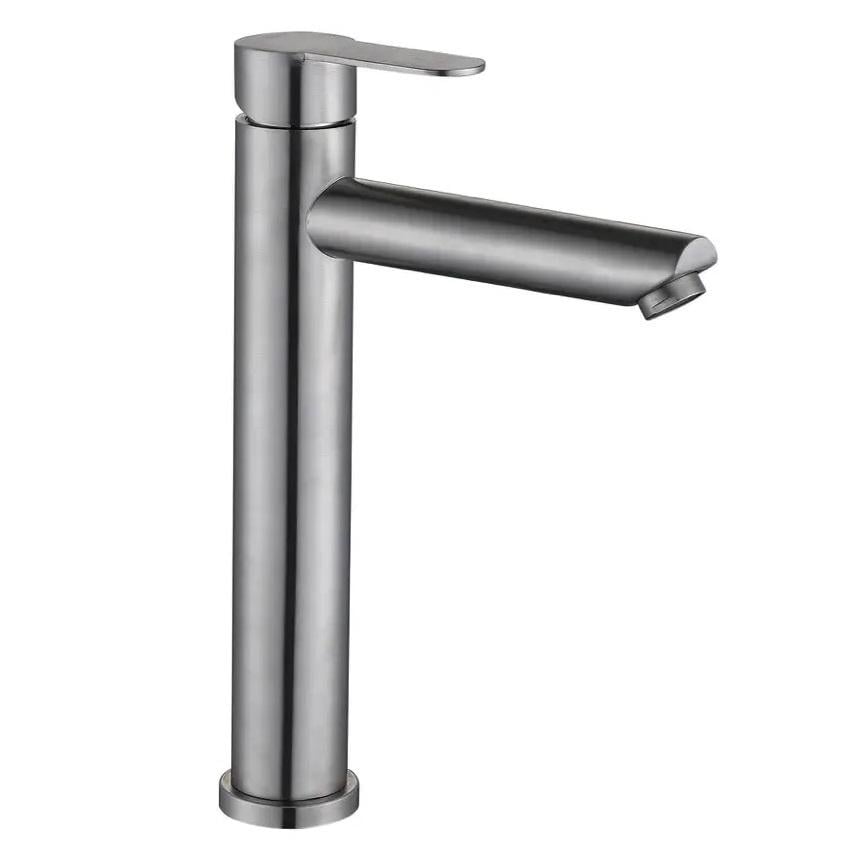 Змішувач для умивальника Frap F10801-2 високий одноважільний Сатин (171200)