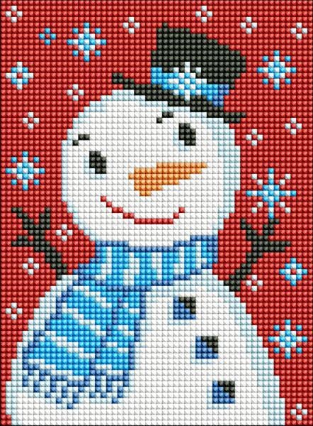 Алмазная мозаика Идейка Мистер Снеговик 15х20 см (Id-AMM1002)