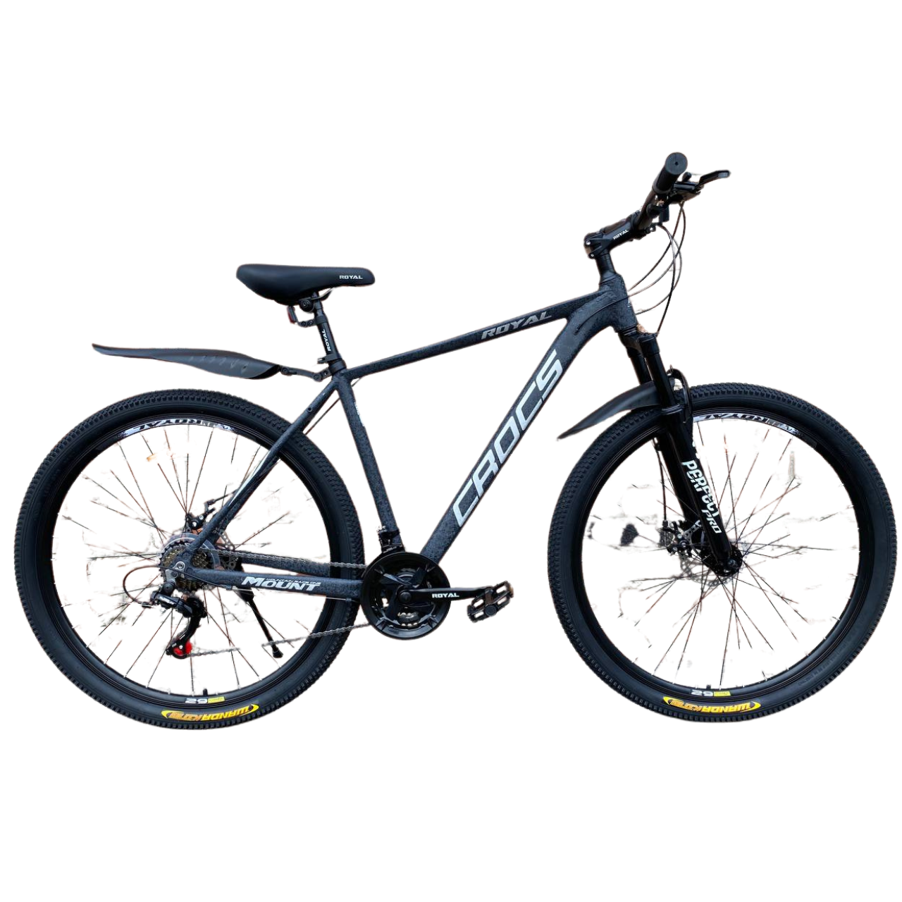 Велосипед Royal CROCS Shimano 26" 15" 2025 Черный молотковый