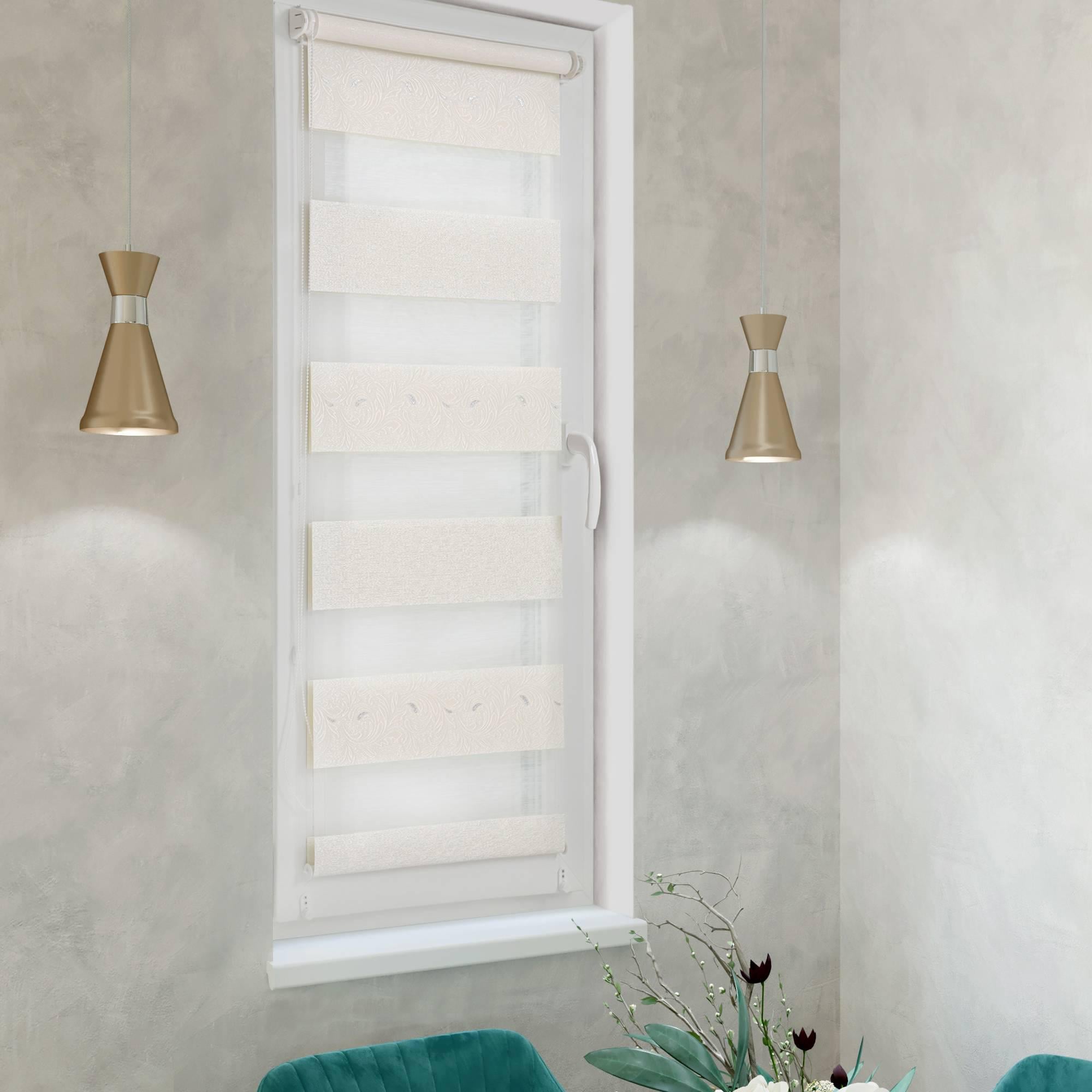 Ролет День Ночь Roll de Luxe 57,5x160 cм Жар-птица Шампань