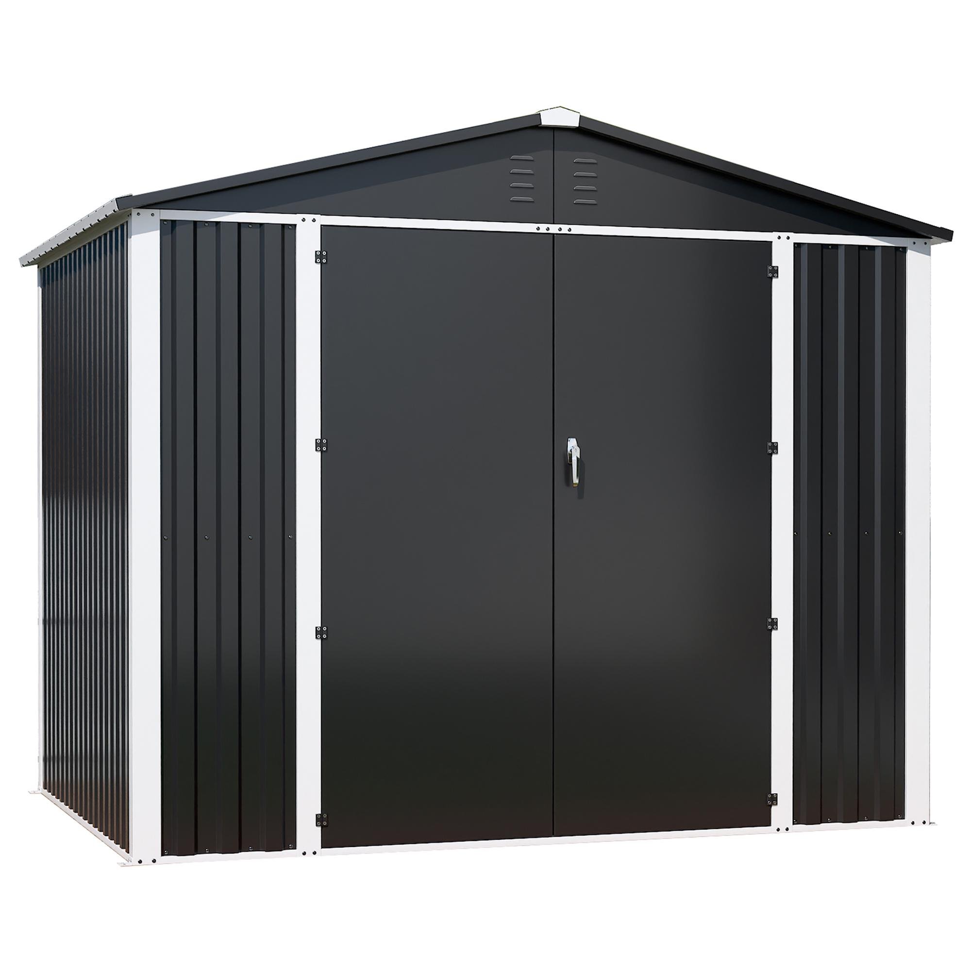 Хозблок-сарай металлический DS-03 CUSTOMIZED 2000х2400х1800 мм Темно-серый