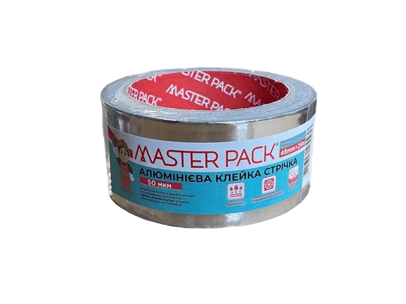 Лента алюминиевая клейкая Master Pack 48x25 м