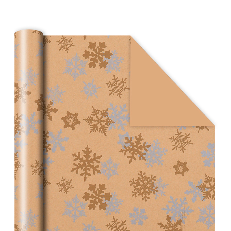 Бумага упаковочная Lesko PPW PAPER PZ044-6 Снежинки