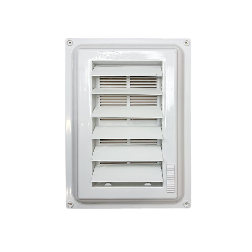 Вентиляционная решетка с сеткой пластик 28х38 см Белый