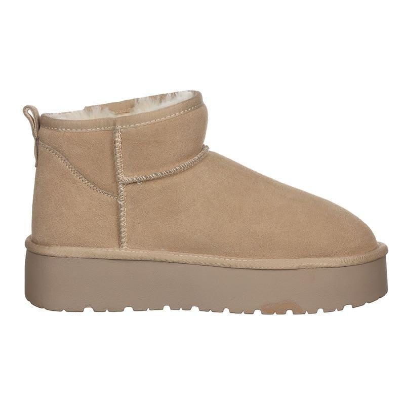 Угги женские PLPS A3301 замшевые р. 40 Бежевый (80078) - фото 3