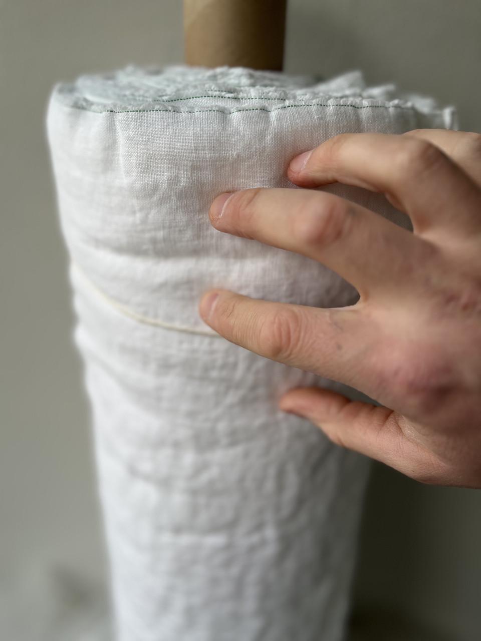 Ткань костюмная LINEN PLUS CRASH EFFECT 100% лен 145 см 101 Белый - фото 2 Ткань костюмная LINEN PLUS CRASH EFFECT 100% лен 145 см 101 Белый - фото 2