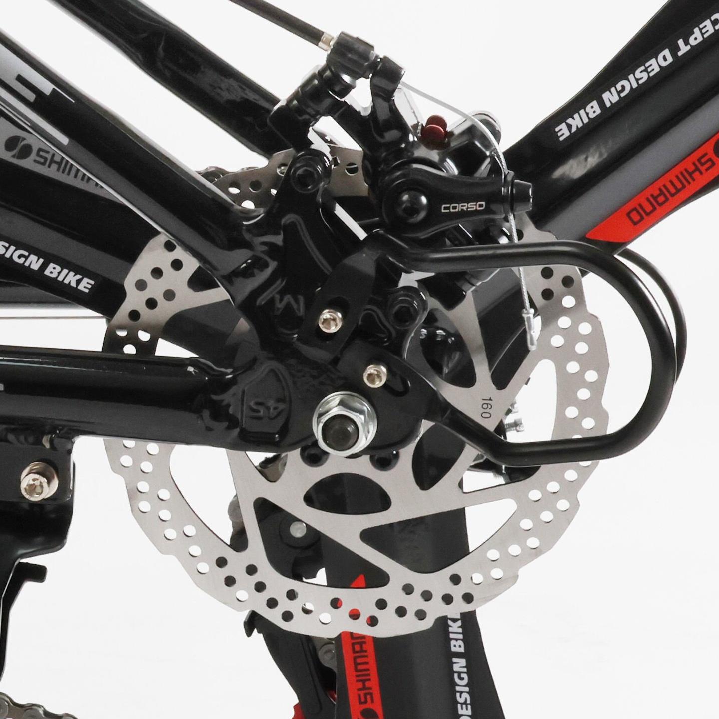 Велосипед горный алюминиевый Corso Evolution литые диски 26"/13" Черно-белый (824568384) - фото 6 Велосипед горный алюминиевый Corso Evolution литые диски 26"/13" Черно-белый (824568384) - фото 6