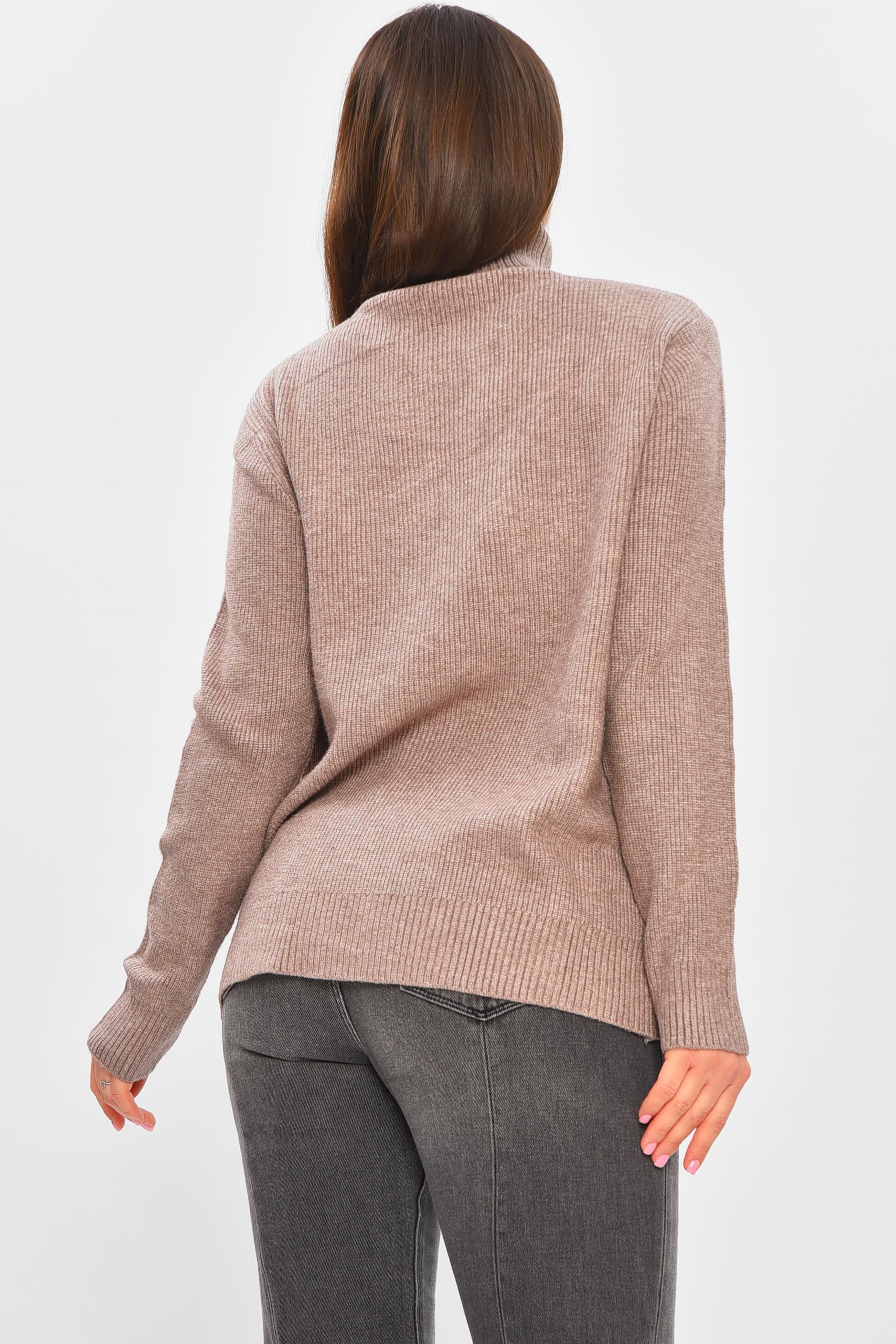 Светр жіночий 206583 однотонний L-XL Сірий (206583_!335341_46-48) - фото 3