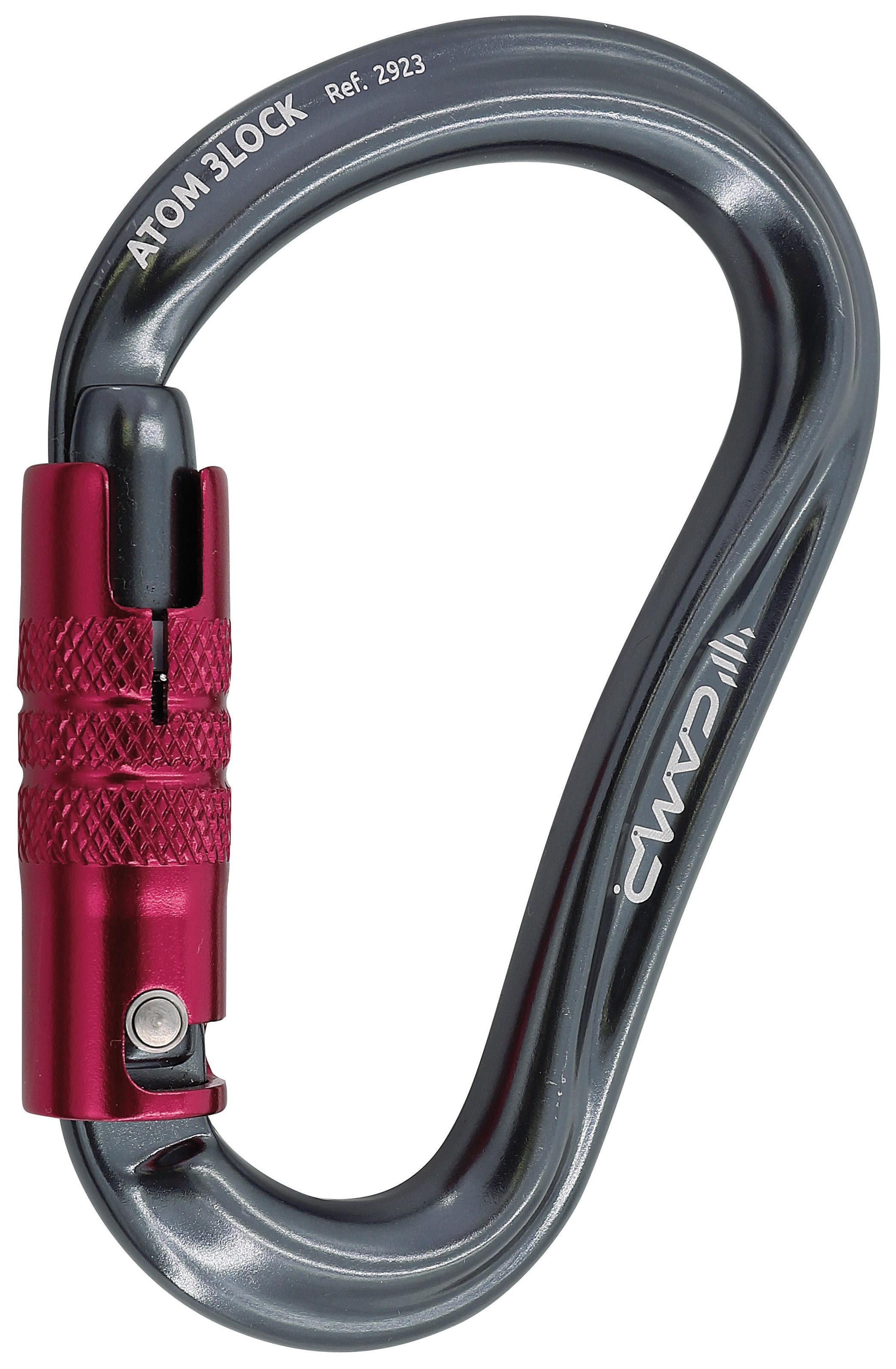 Карабін алюмінієвий CAMP ATOM 3LOCK Gun Metal (2923)