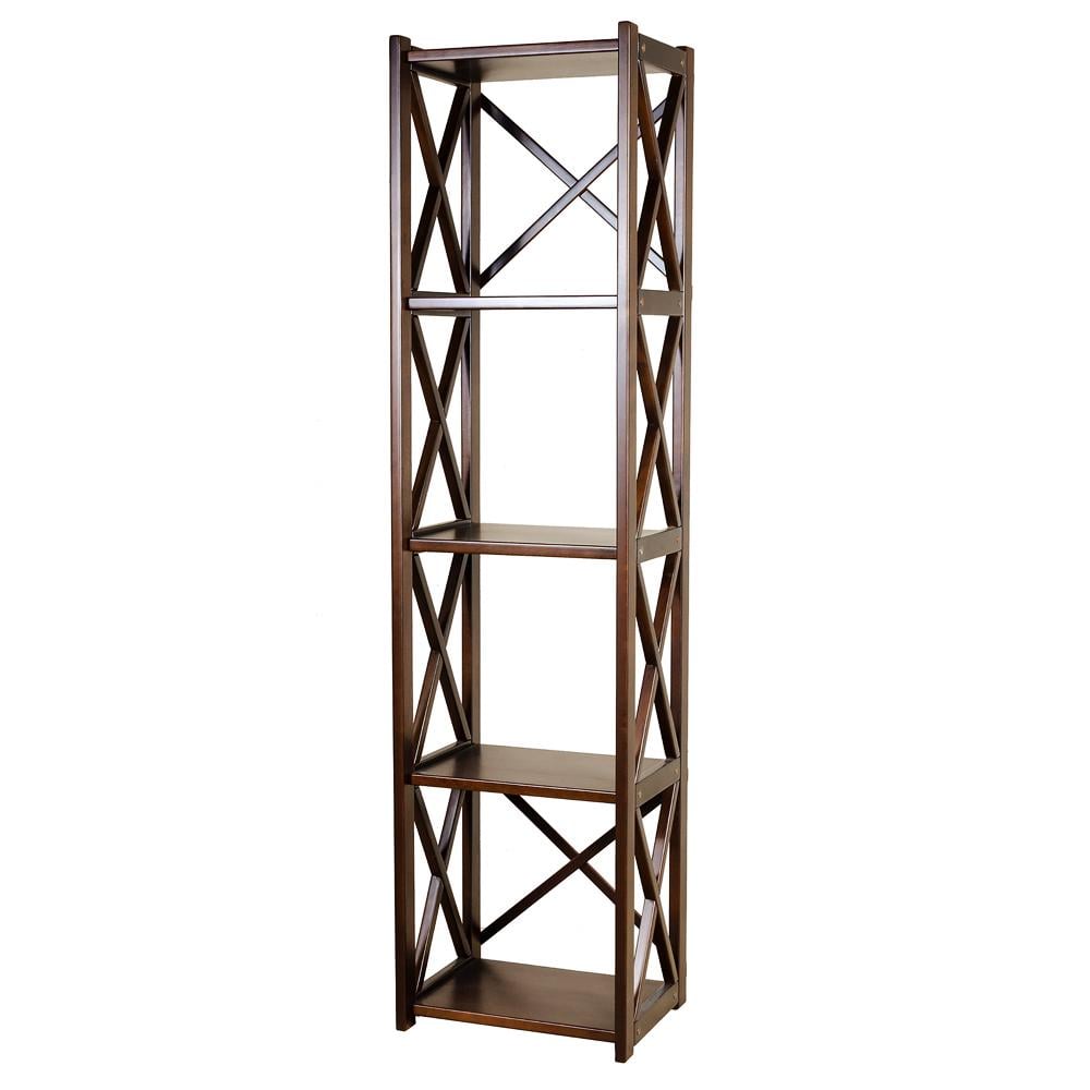 Этажерка HouseWood HW-00040 40х30х160 см Тёмный орех