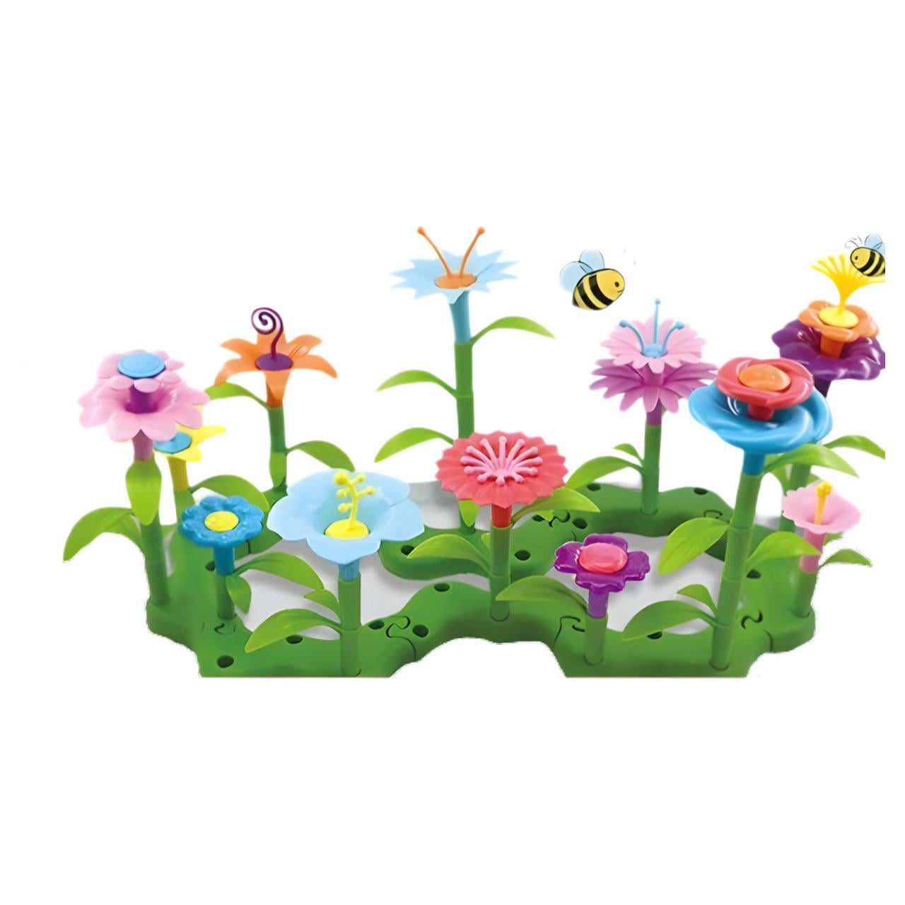 Конструктор для девочек B 6969-7 Цветочная оранжерея с 4 вазонами и основой 98 дет. (31768475)