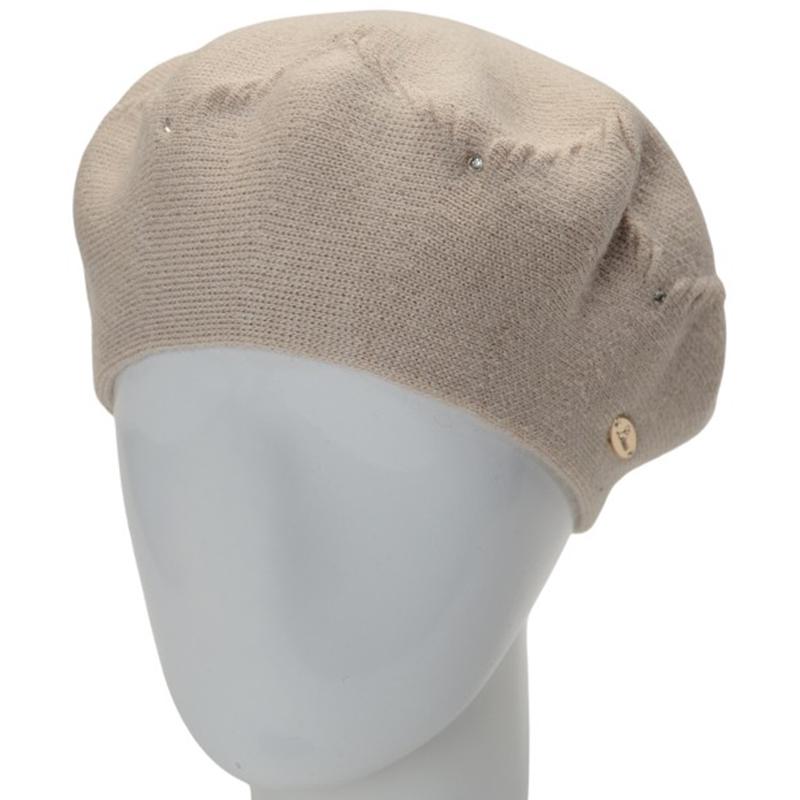 Берет женский двойной Lirus Алана универсальный Бежевый (276143)