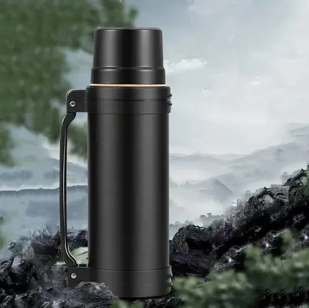 Термос туристический SSB-A250 с ручкой 2,5л нержавеющая сталь 24 часа тепла (M160229)