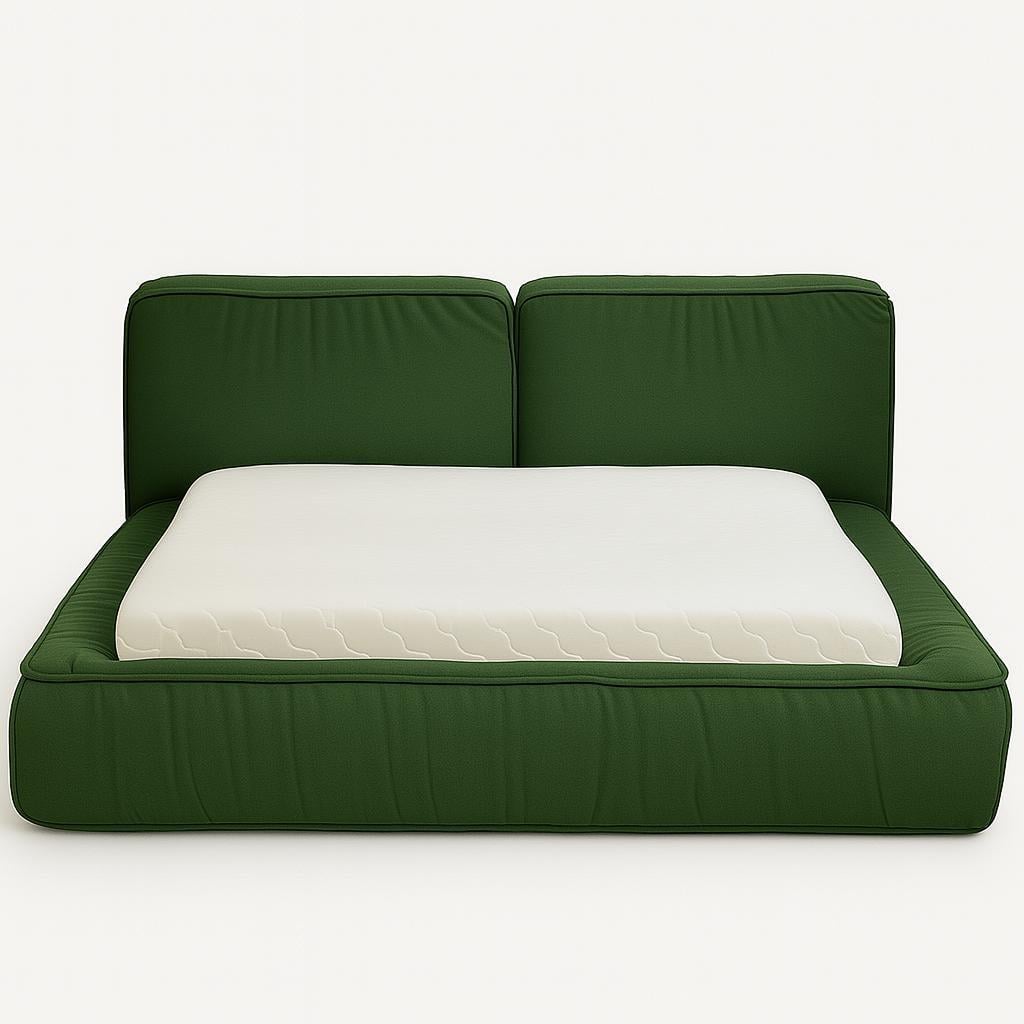 Кровать Бруно с подъемным механизмом 180х200 см Allure Dark Green