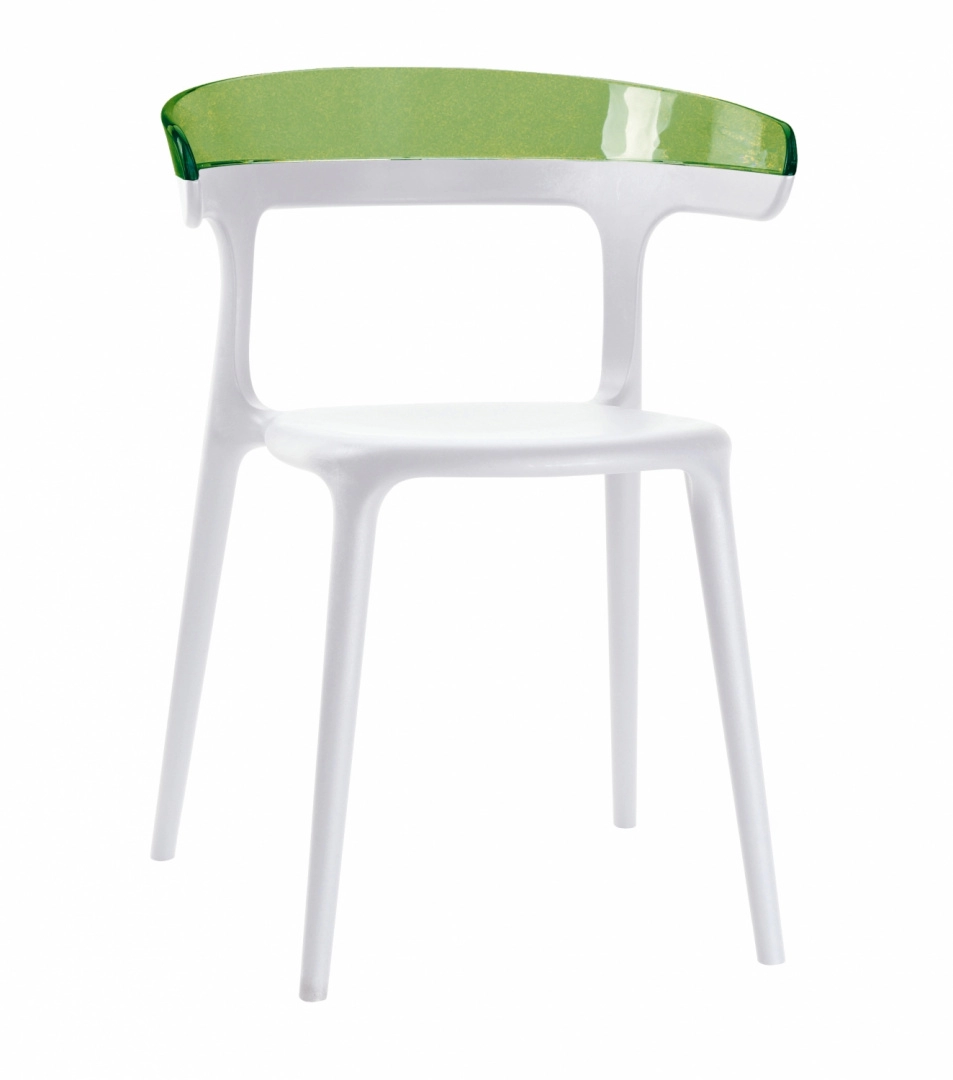 Кресло Litolan Papatya Luna Белое сидение Прозрачно-зеленый (DR001915)