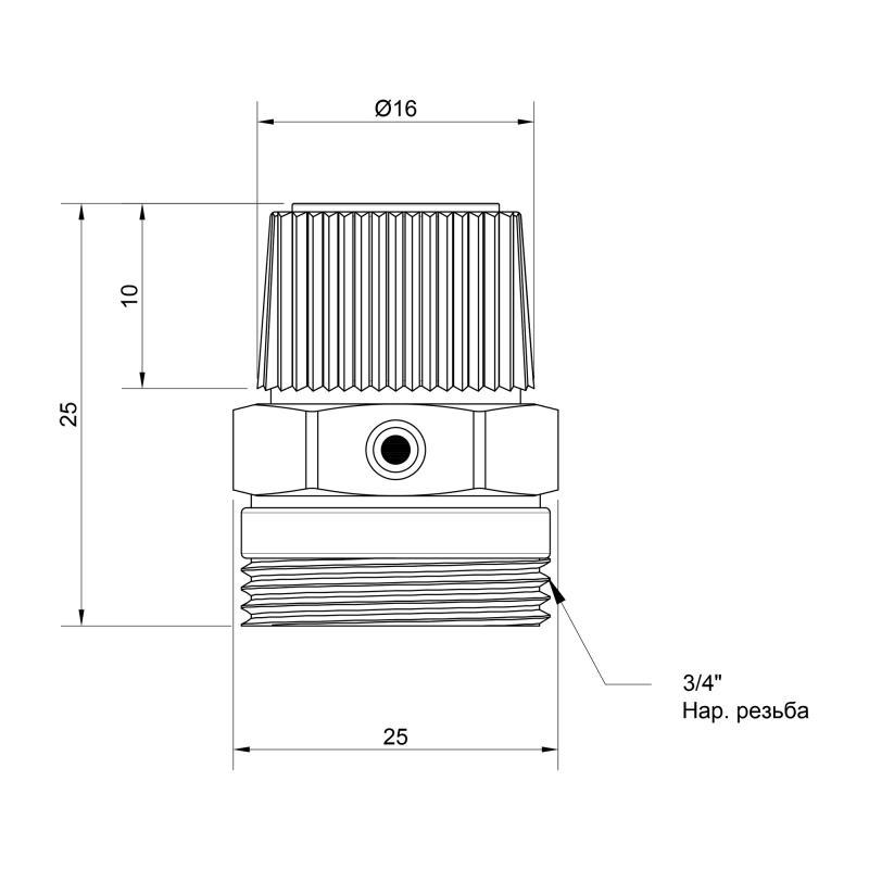 Кран Маєвського ручний SD Plus 3/4" SD211W20 (FRRS00005524) - фото 2