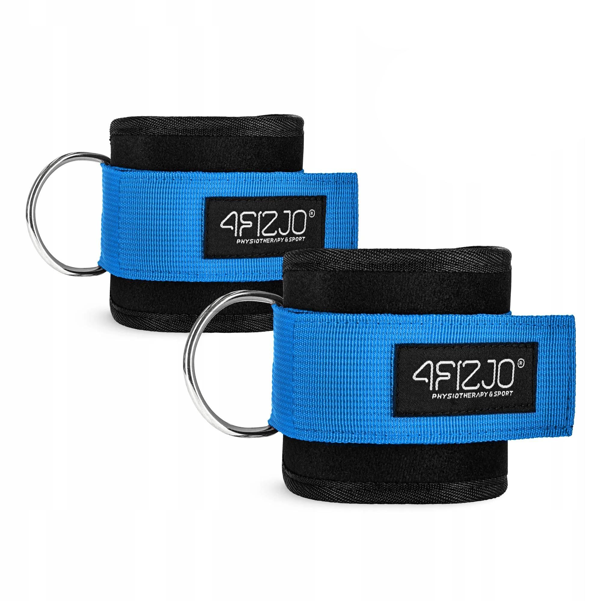 Манжеты для тяги 4FIZJO Ankle Strap 2 шт. Black/Blue (P-5907739314833)