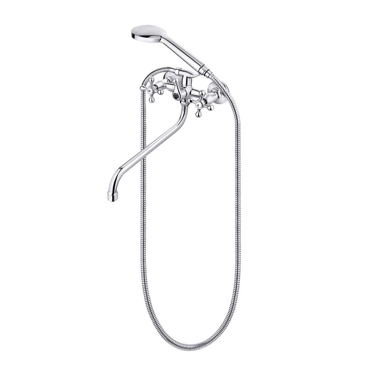 Смеситель для ванны Perla VALENCIA с лейкой для душа двухвентильный латунь (PSH13049)