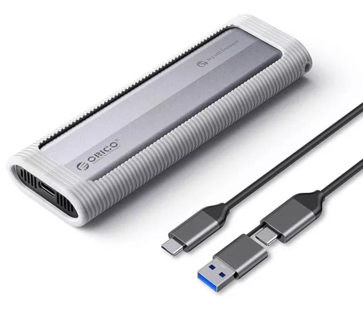 Карман внешний Orico AXM2S-G2-V1 для SSD M.2 NVME 10Gbps/NGFF 6Gbps Type-C/USB Grey (38827177)