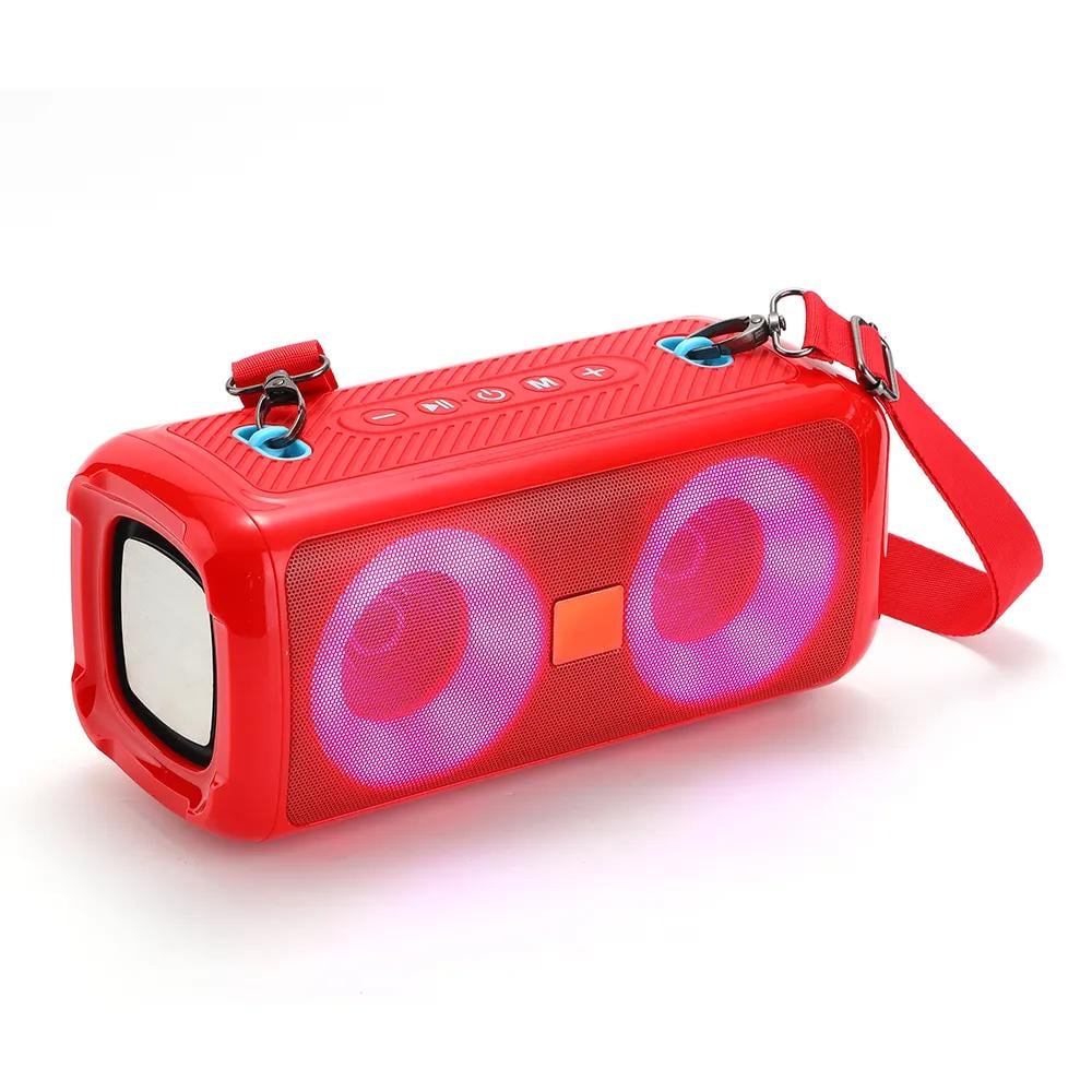 Портативна колонка TG641 Bluetooth USB/SD з ремінцем red (587991)