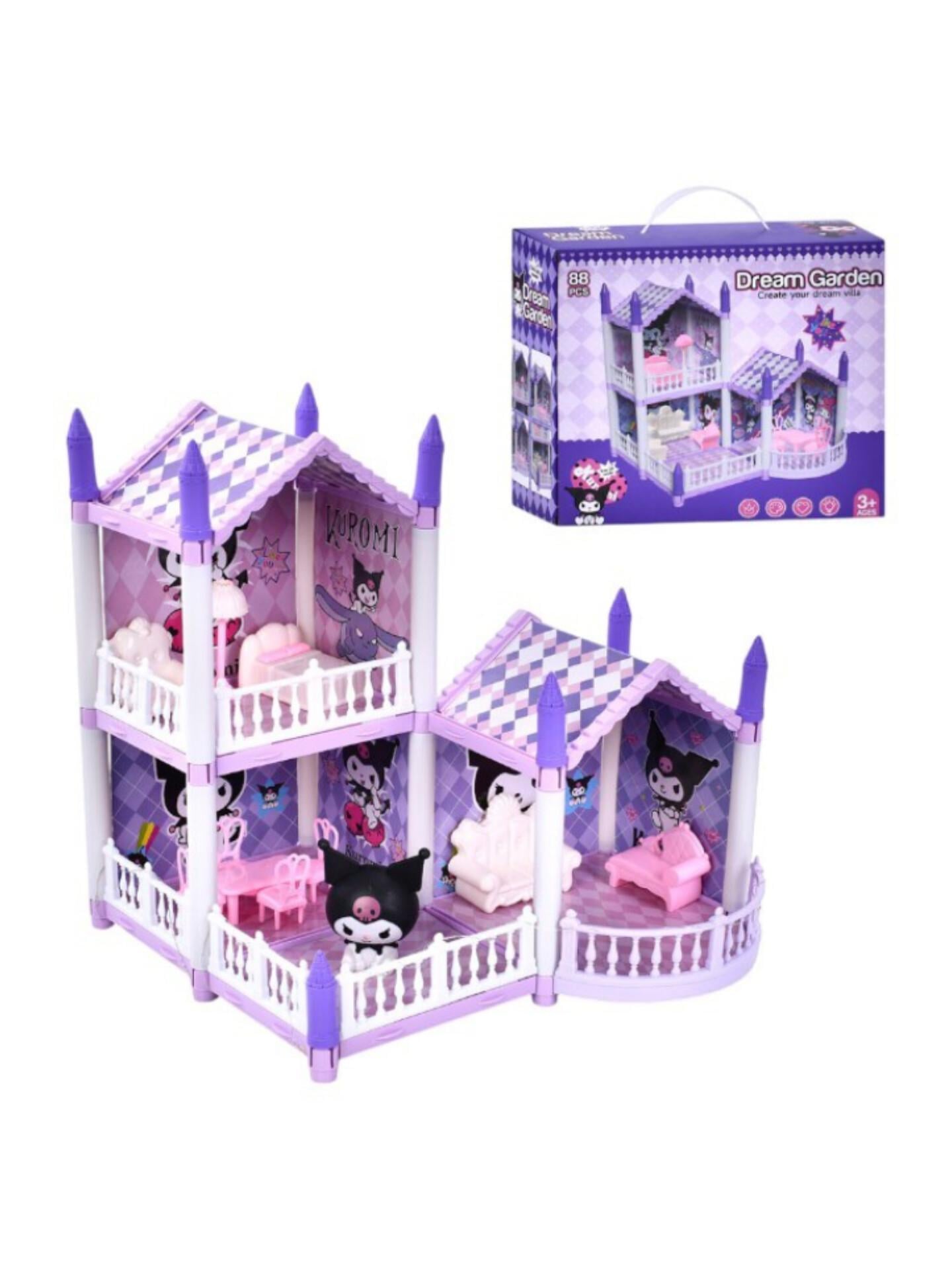 Будинок для ляльк двоповерховий GJJ-023 Kuromi з меблями (52349)