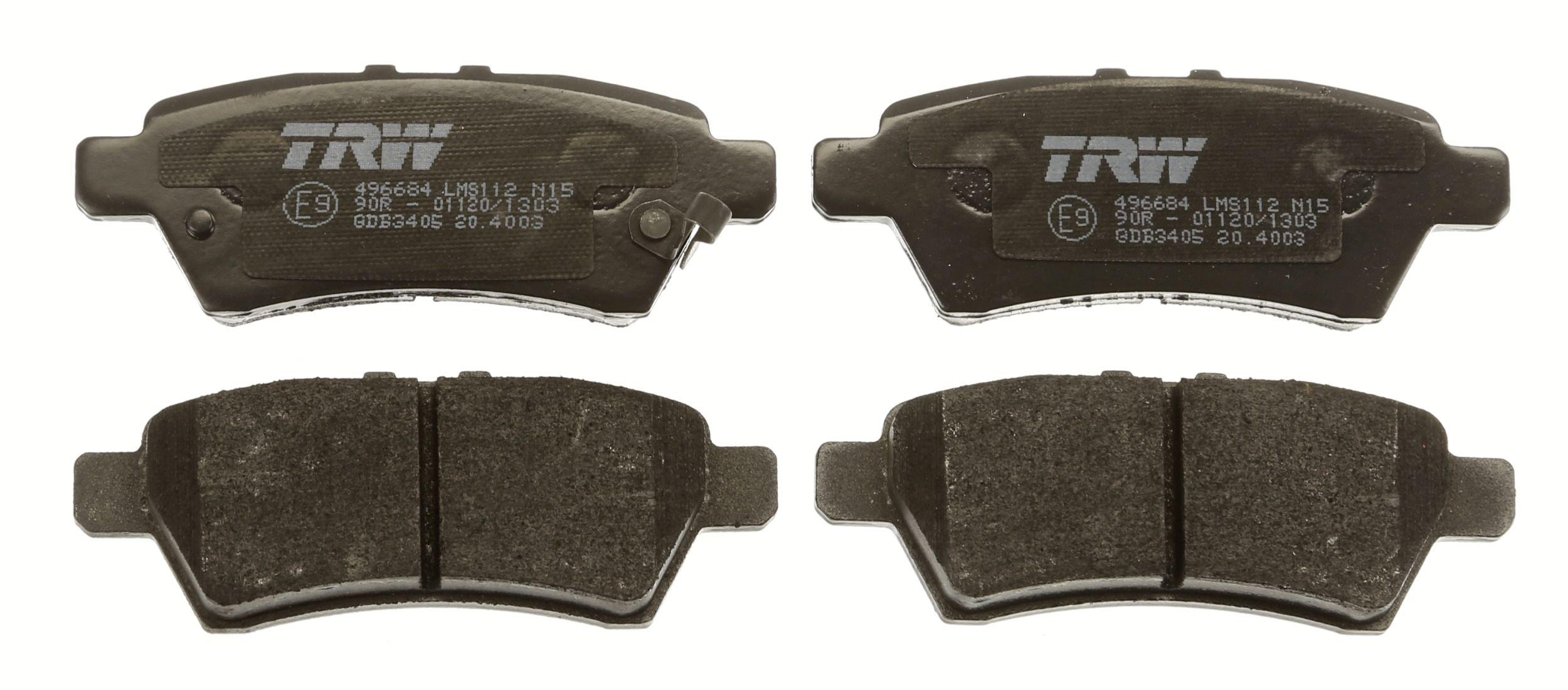 Комплект тормозных накладок дисковый тормоз TRW GDB3405