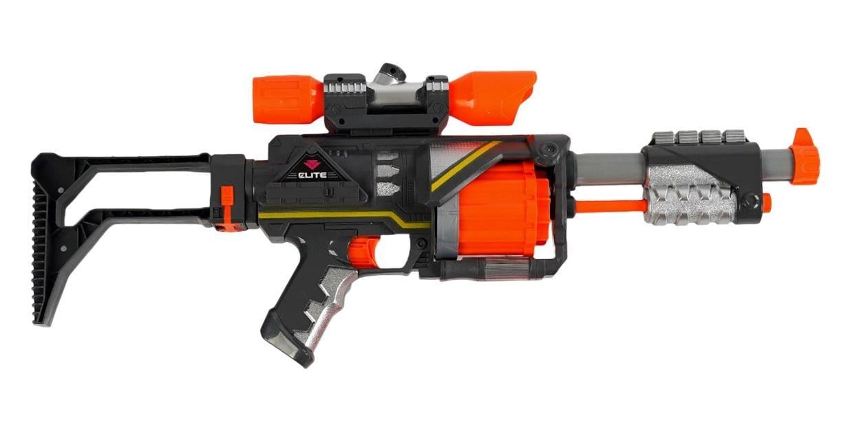 Автомат іграшковий Blaster Shots механічний принцип роботи/паперові мішені/20 патронів Multicolor (159778)