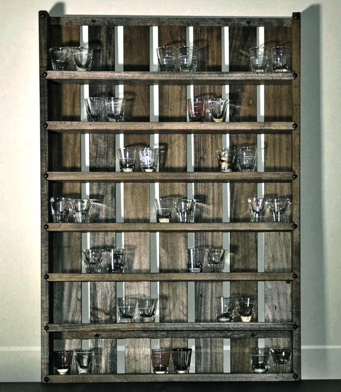 Полка для рюмок из дерева Беруик Мокко (ПДШ-003410)