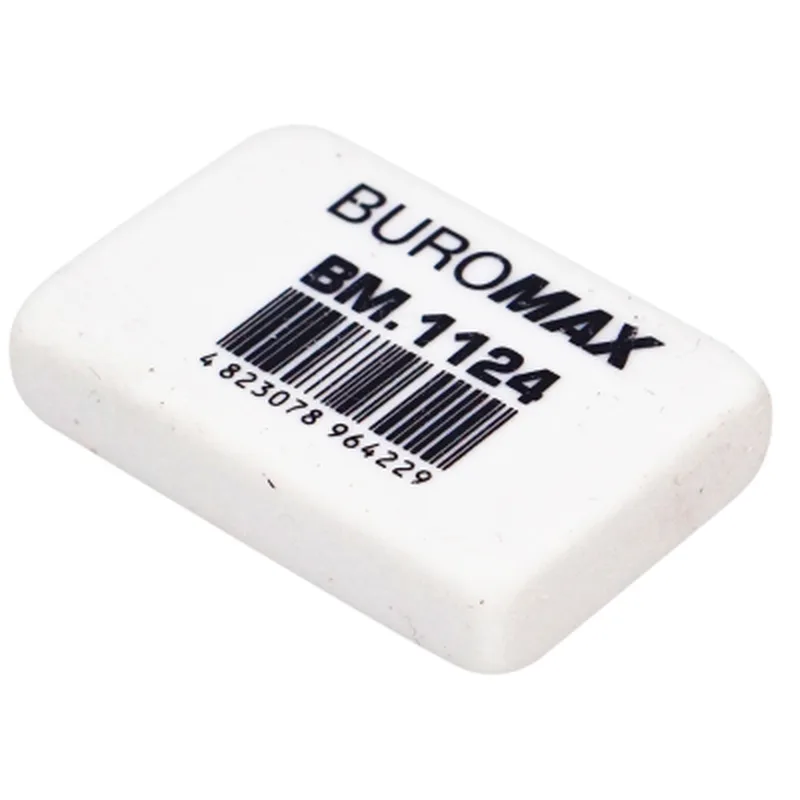 Гумка Buromax L прямокутна 36х23х8 мм Білий (BM.1124)
