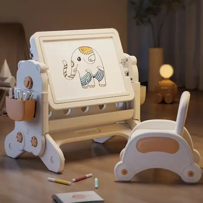 Дитячий столик для творчості Lumpurini Olimpia зі стільчиком 7в1 від 1 до 5 років (YYD436) - фото 5