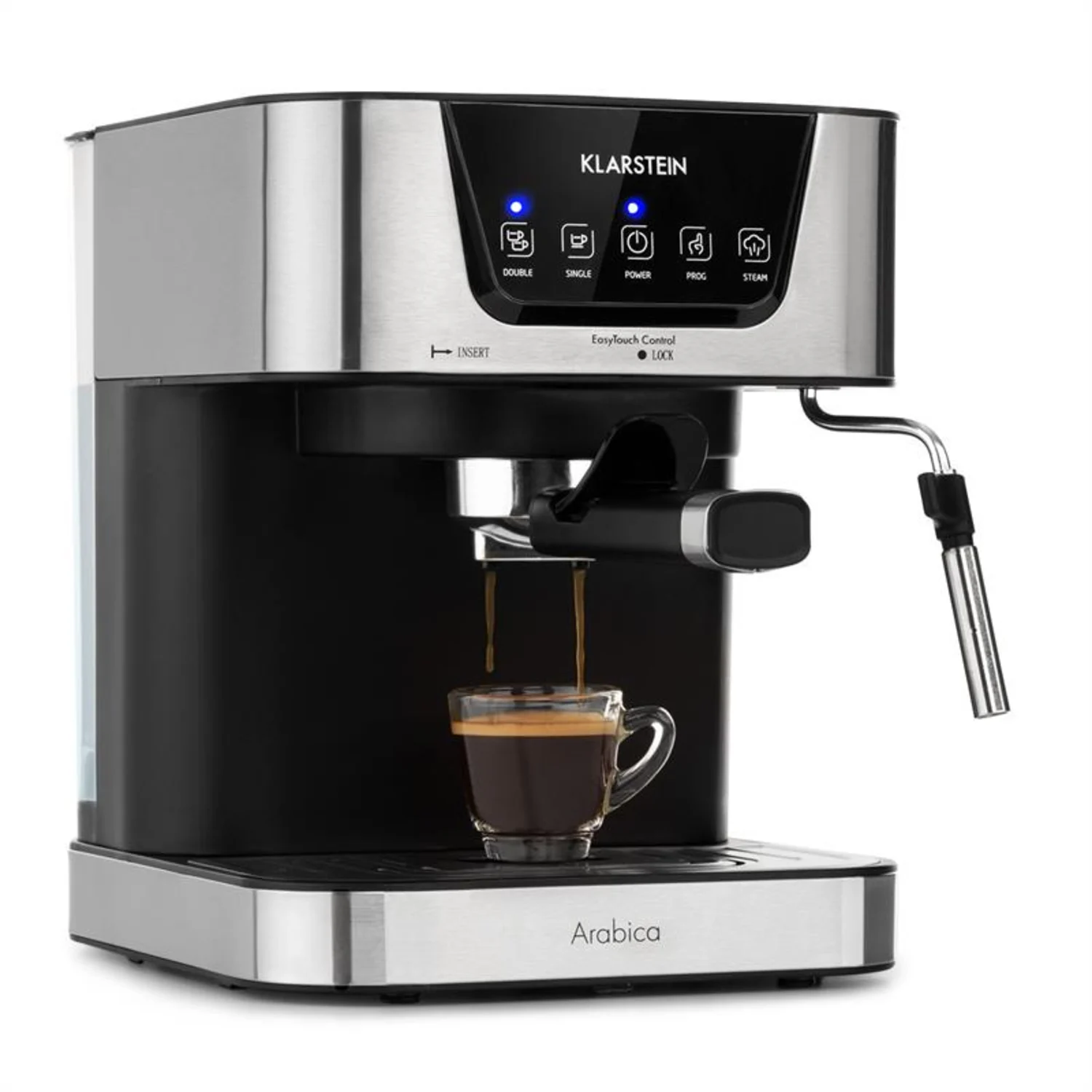 Кофеварка KLARSTEIN Arabica 1050 Вт 15 бар Серебристый (10033729)