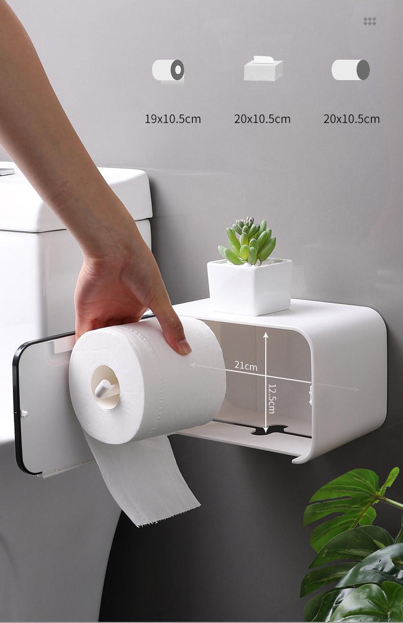 Тримач-бокс для туалетного паперу ECOCO E1903 Black - фото 5 Тримач-бокс для туалетного паперу ECOCO E1903 Black - фото 5