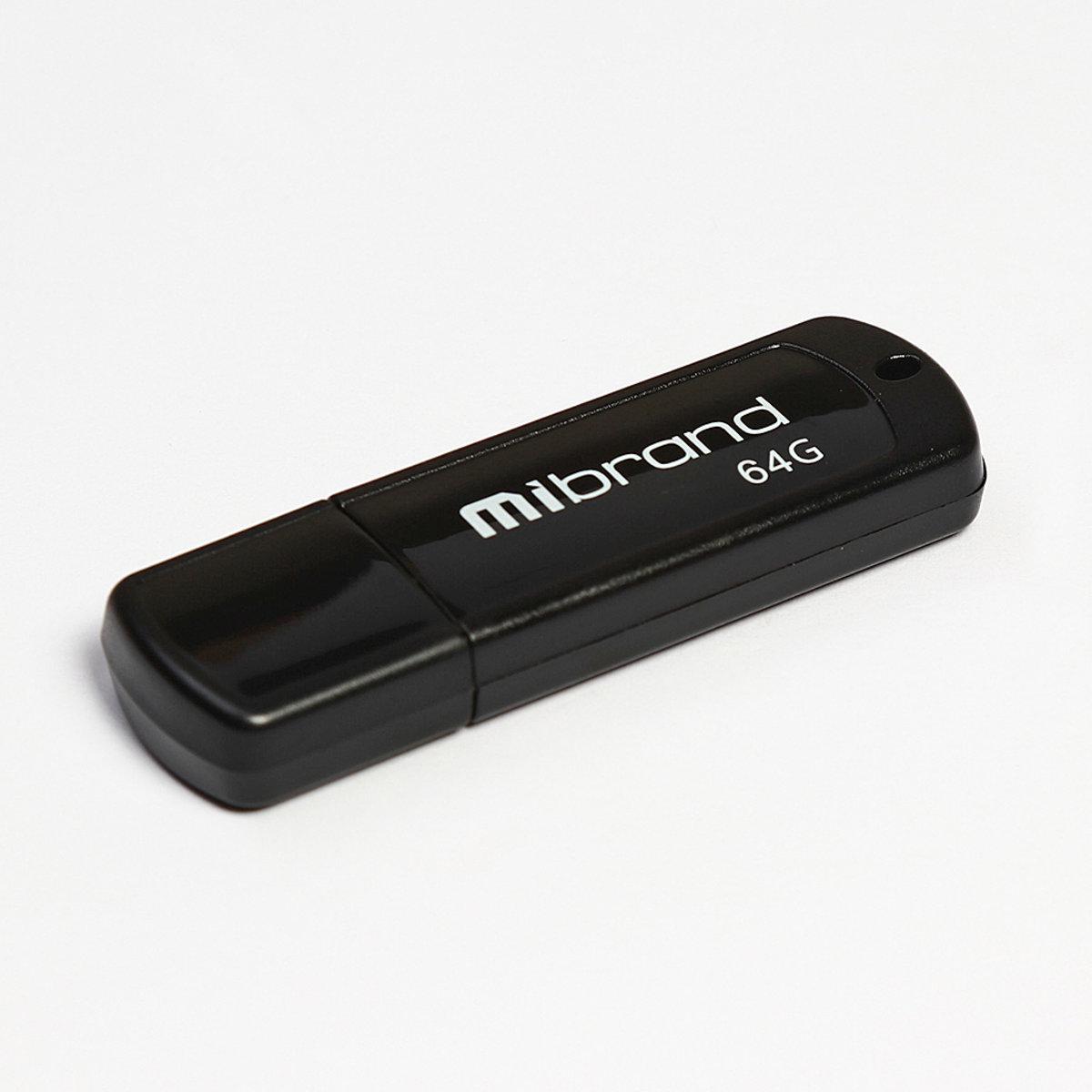 Флеш память Flash Mibrand Usb 2.0 Grizzly 64 Gb Black