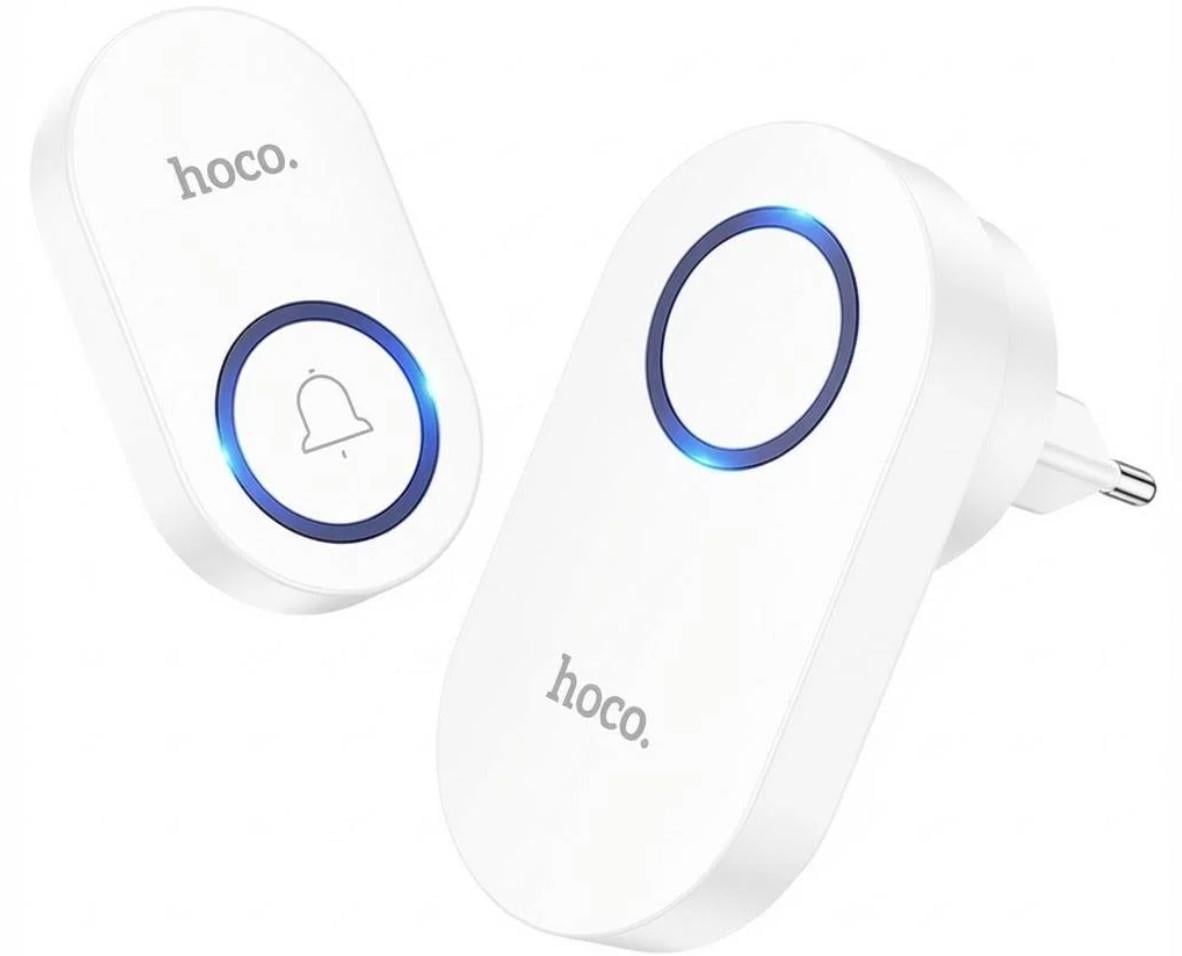 Звонок дверной беспроводной Hoco HI25 White (2951808954)