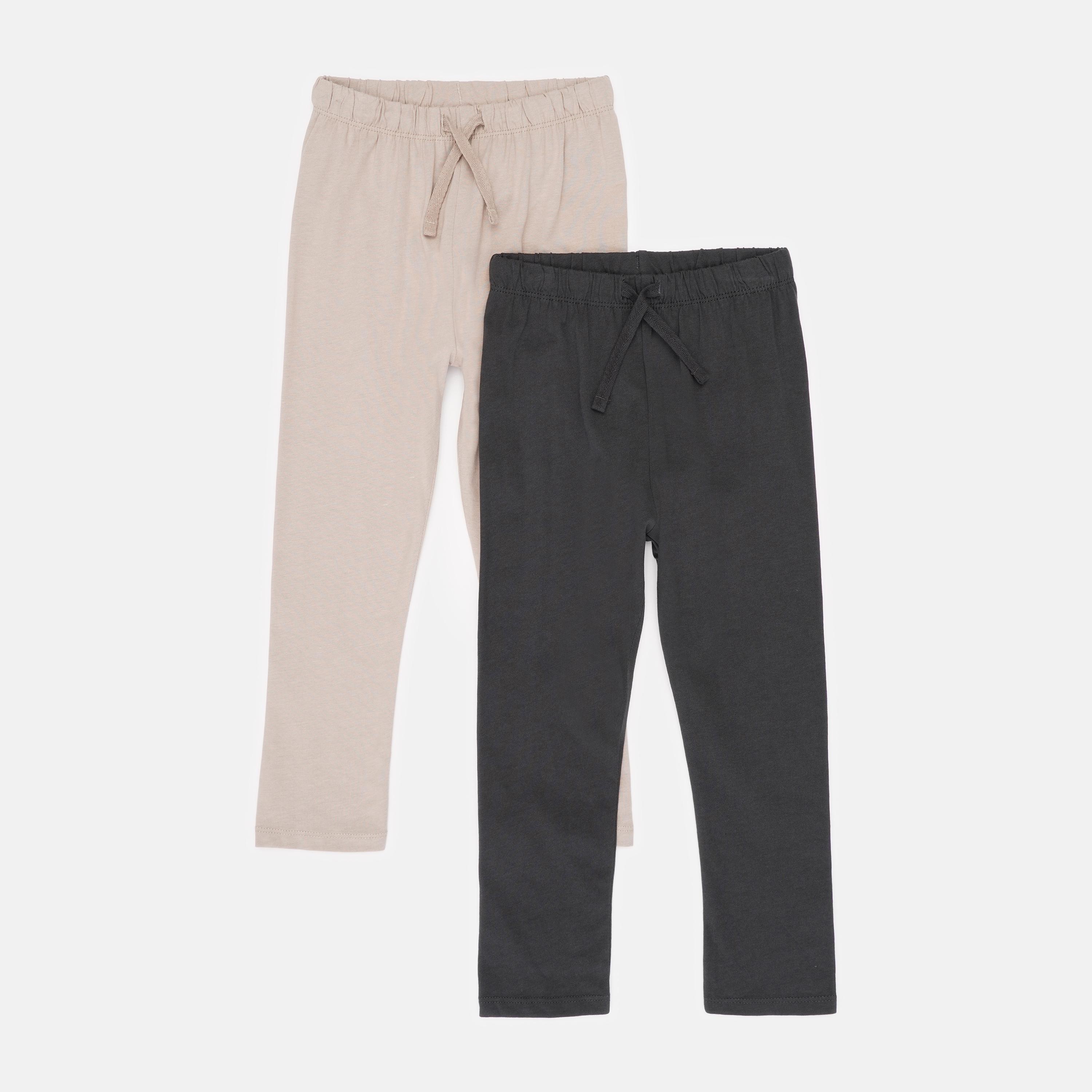 Джоггери H&M 2 шт. р. 98 см Бежевий/Сірий (A90111362002)