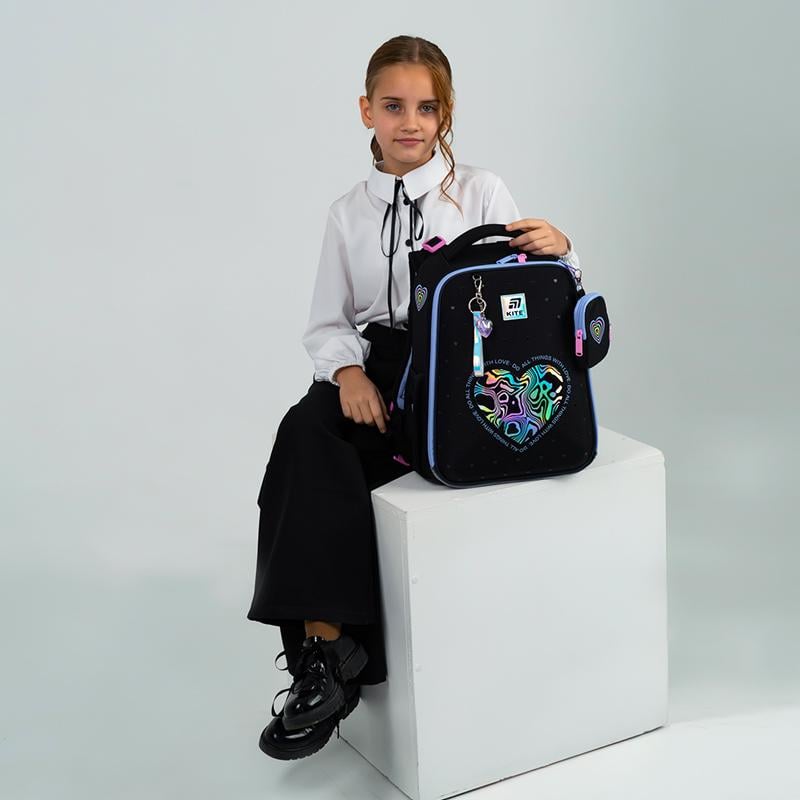 Рюкзак школьный KITE Education K25-531M-2 Love is каркасный с ортопедической спинкой (000995371) - фото 6 Рюкзак школьный KITE Education K25-531M-2 Love is каркасный с ортопедической спинкой (000995371) - фото 6