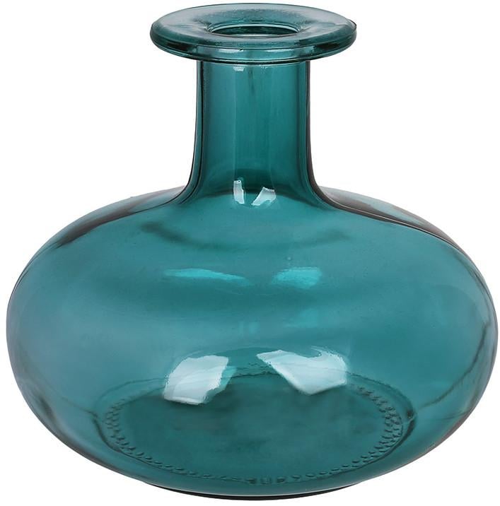Ваза мини стеклянная Midnight Glass Ø 12,5х10,5 см Изумрудно-зеленый