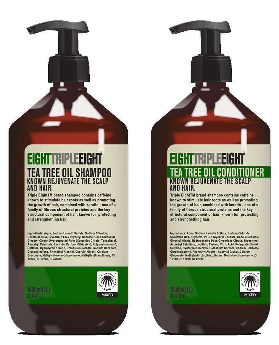 Набор для волос с маслом чайного дерева Eight Triple Eight Tea Tree Oil 1000 мл + 1000 мл (E-00273N)