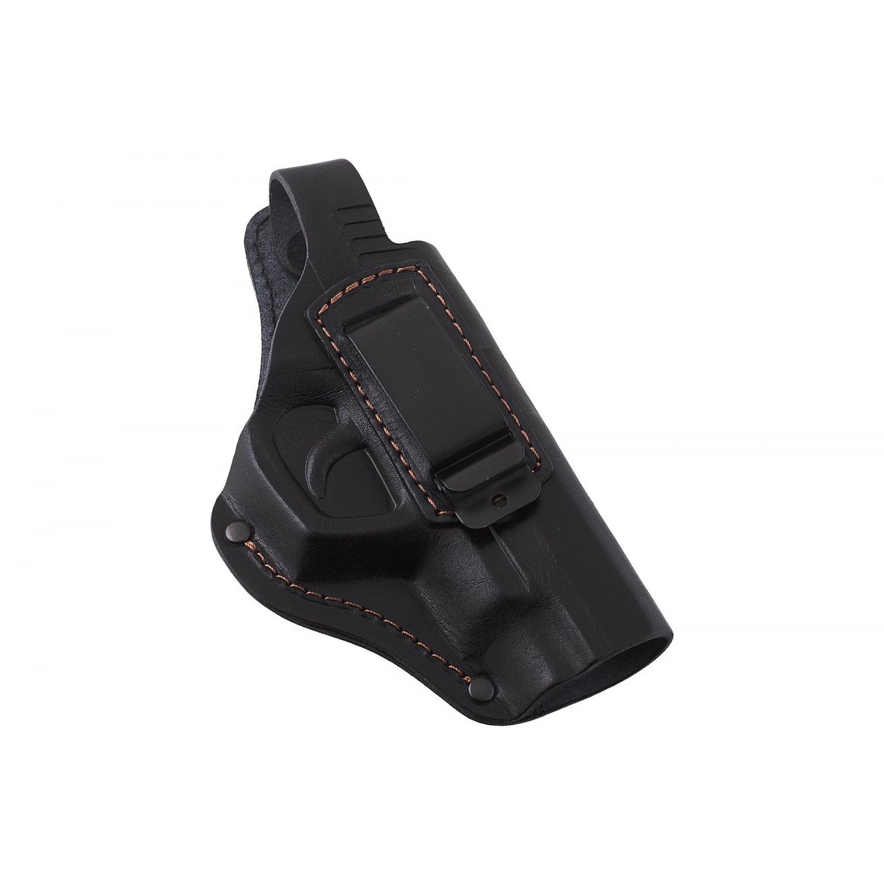 Кобура поясная для Форт-12 скрытого ношения/кожаная со скобой Черный (12201)