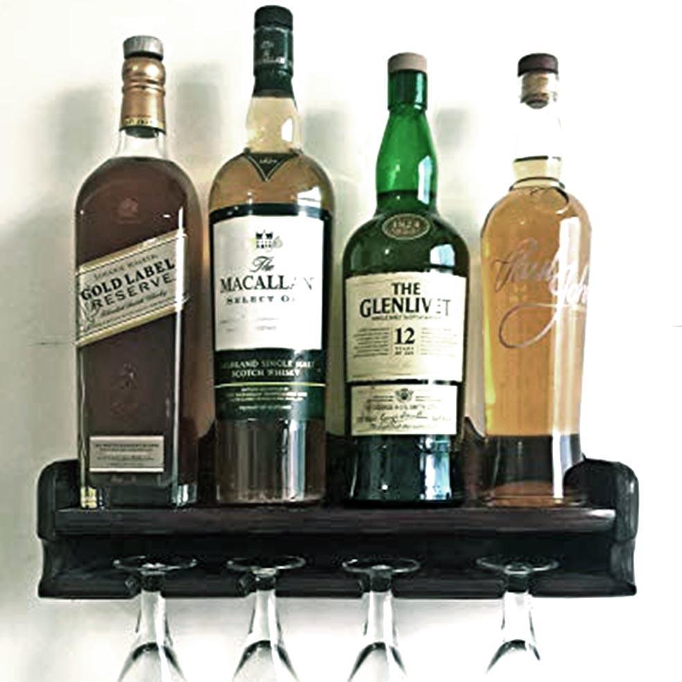 Полка для вина настенная из дерева Томисато Венге (ПНК-006012)