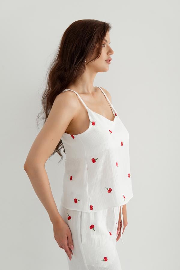 Майка з вишивкою Forli з мусліну S Cherry (ML0082-38-70) - фото 3