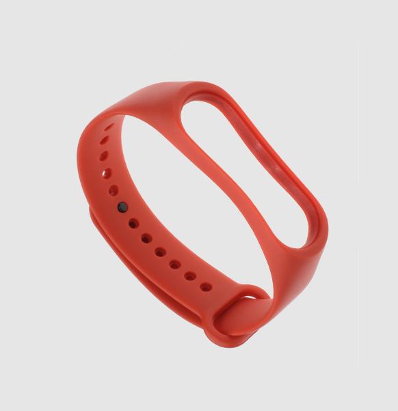Ремешок для смарт-часов Xiaomi Mi Band 4/3 силиконовый Красный/Оранжевый (2418P)