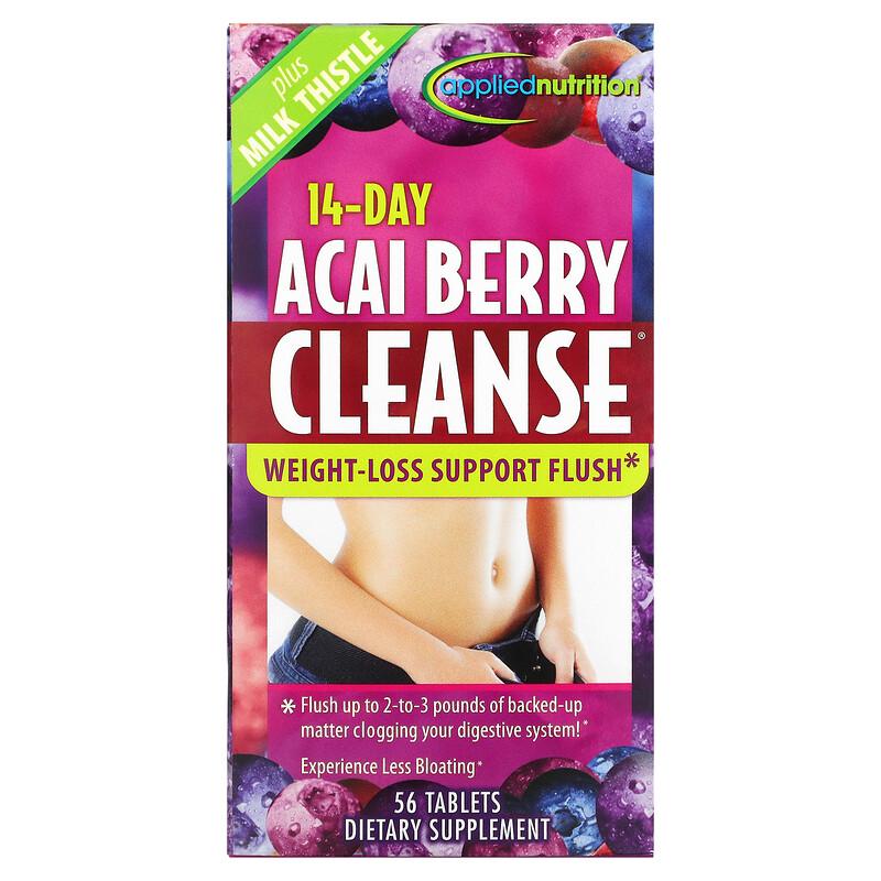 Добавка Applied Nutrition 14-Day Acai Berry Cleanse Weight-Loss Support Flush для снижения веса 56 tablets