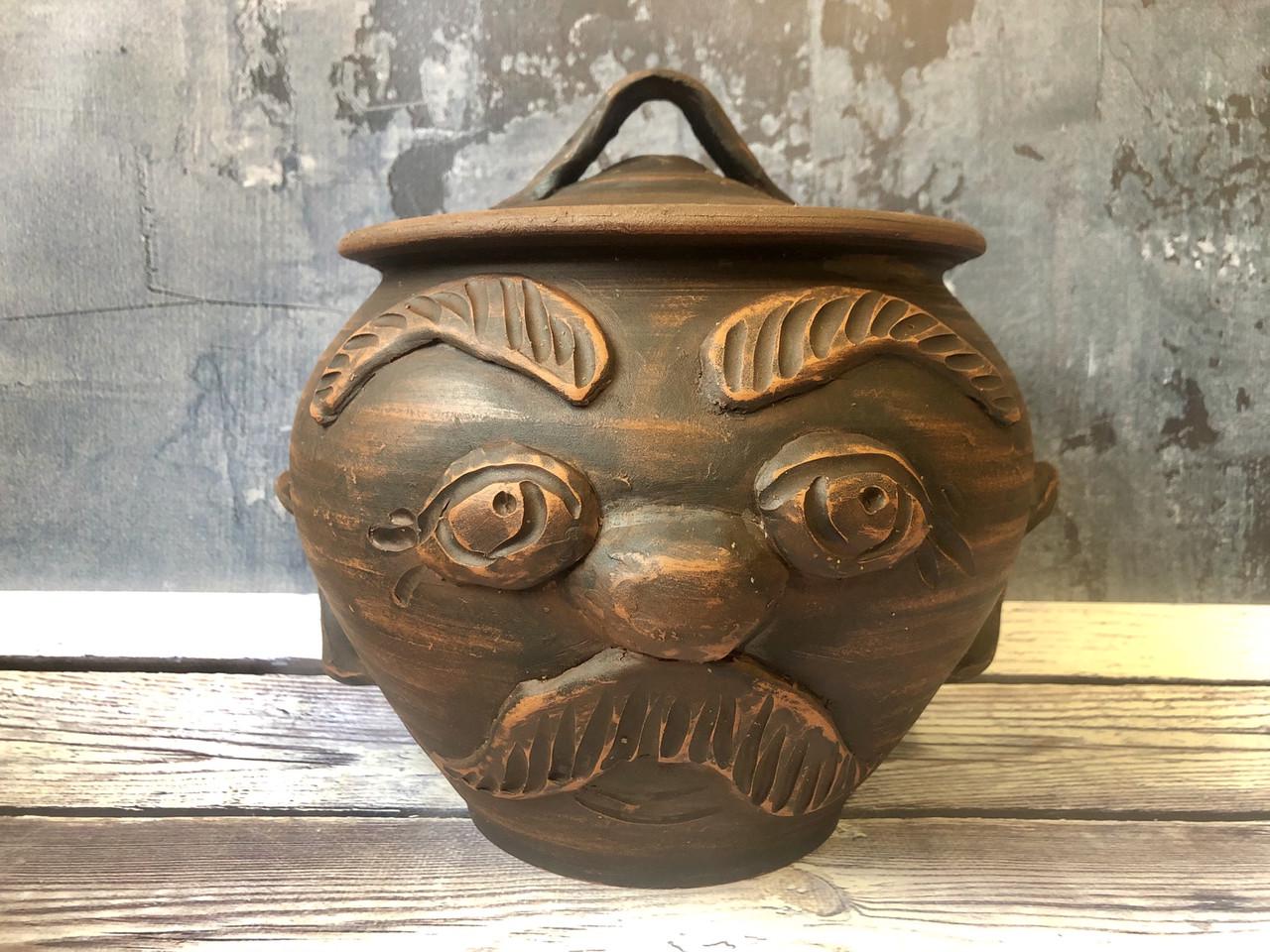 Супник глиняный ручной работы Украинский казак 3 л (1302255419)