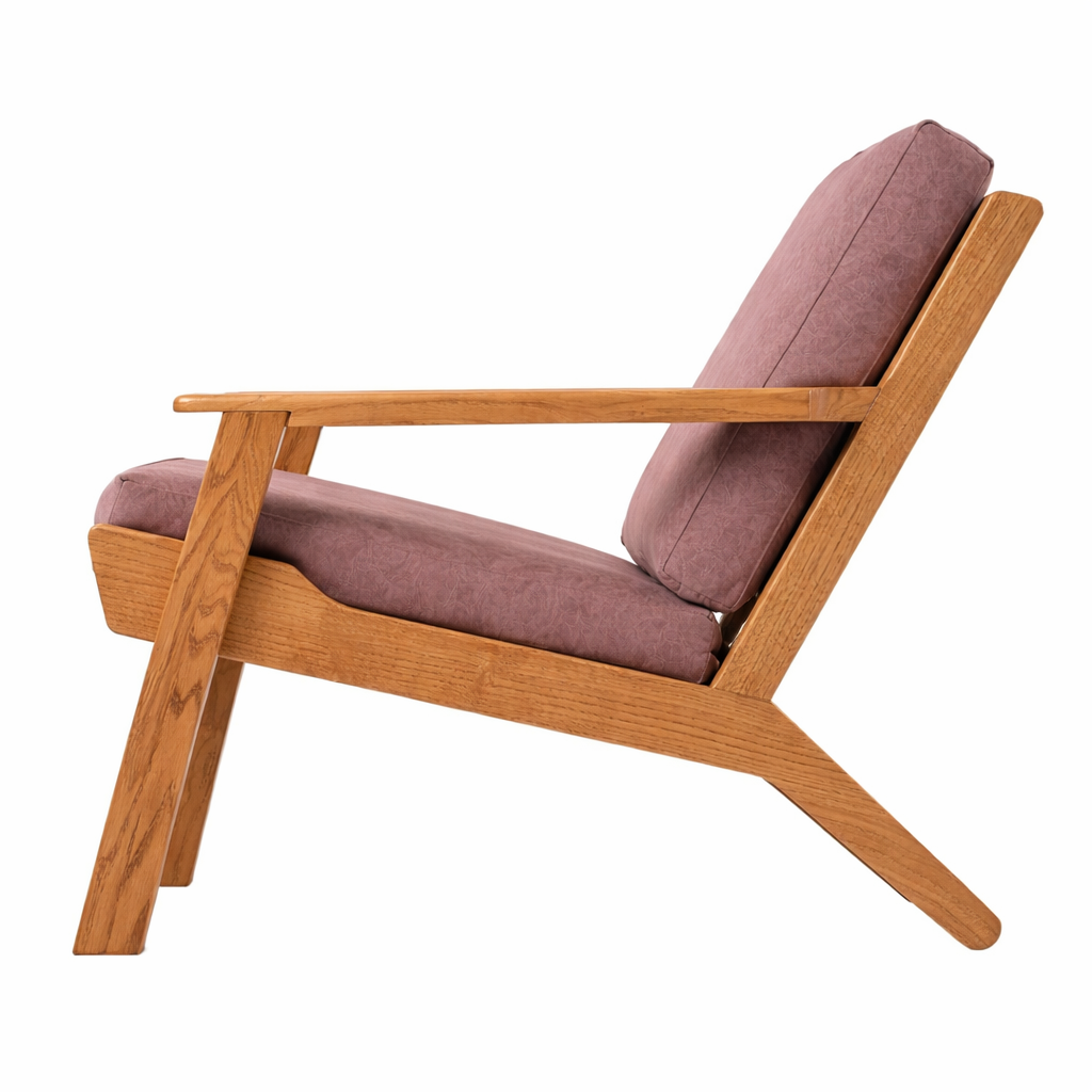 Кресло дизайнерское Hillwood Design из натурального дерева дуба Дублин White Coffee