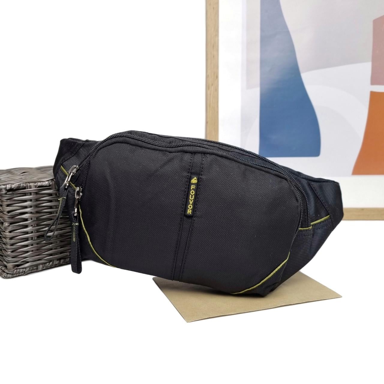 Сумка чоловіча поясна Fouvor поліестер Чорний (2981-05 black)