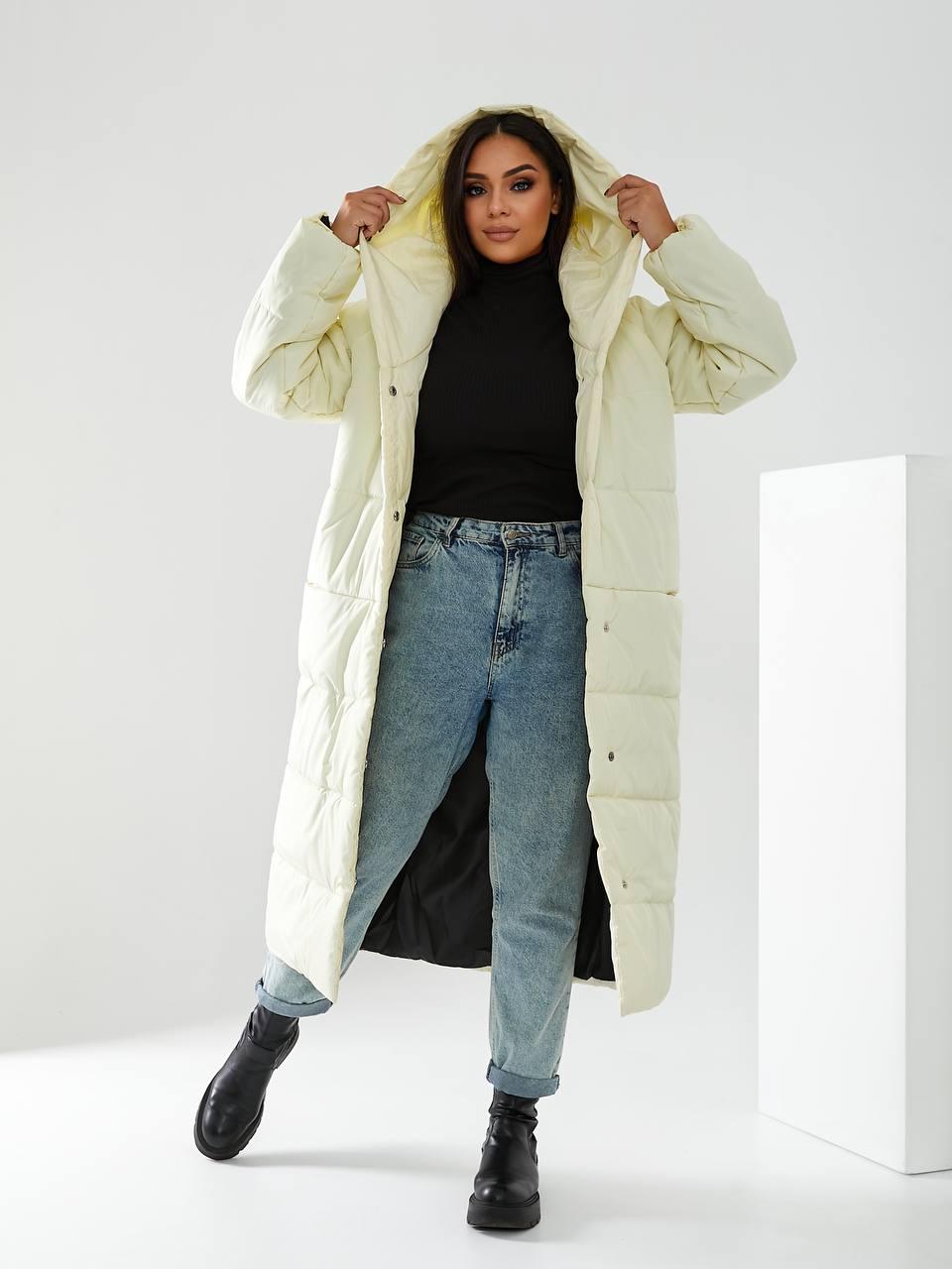 Пальто-пуховик довге на кнопках Аiza А521 р. 54-56 Синій - фото 14 Пальто-пуховик довге на кнопках Аiza А521 р. 54-56 Синій - фото 14