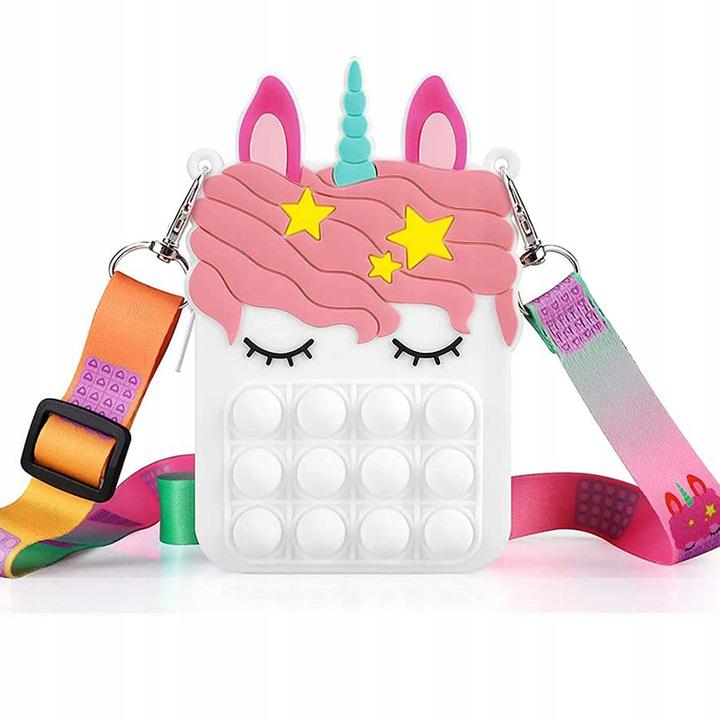 Сумочка Pop It Единорог антистресс Белый (a34b6b27) - фото 4 Сумочка Pop It Единорог антистресс Белый (a34b6b27) - фото 4