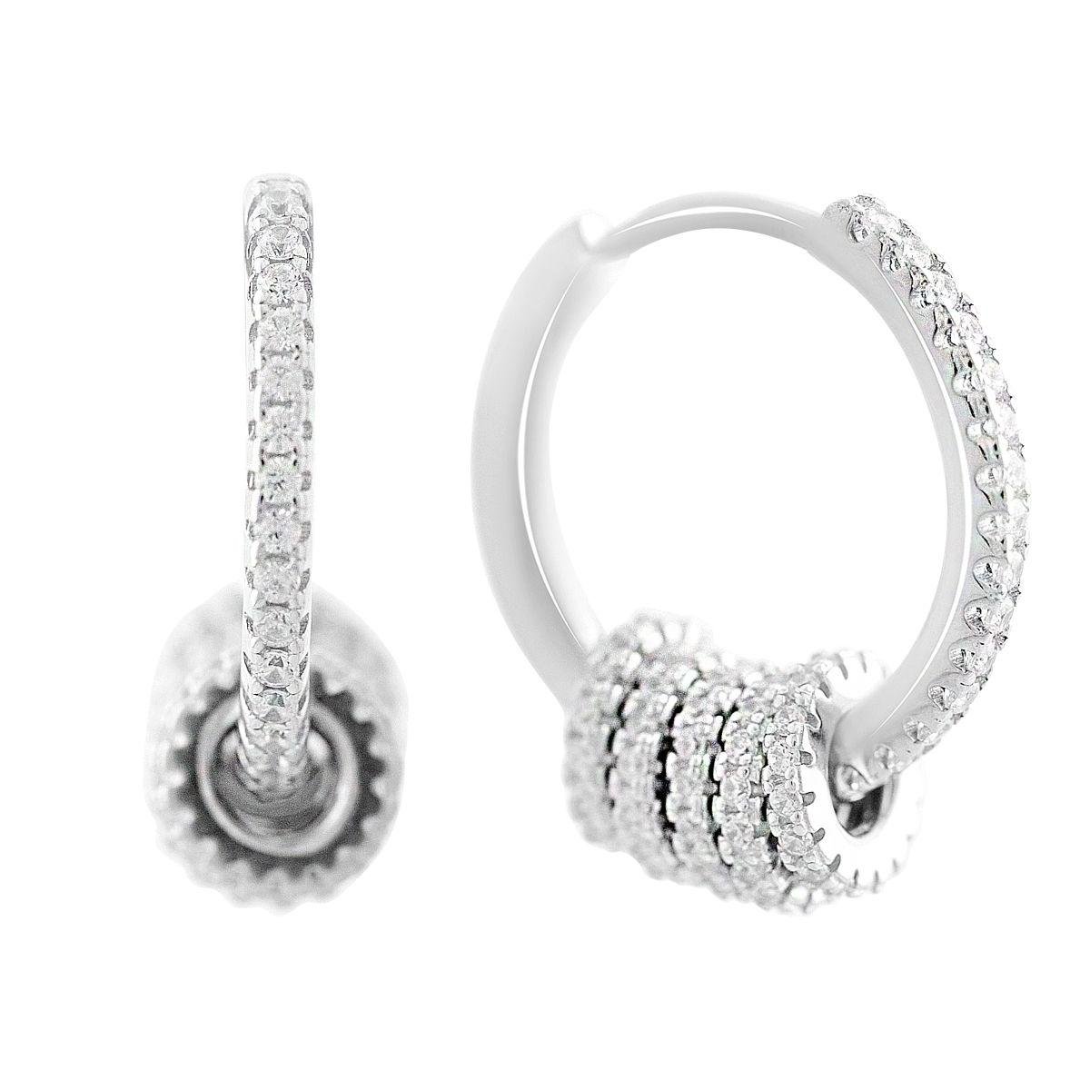 Сережки срібні з фіанітами Інноваційна елегантність