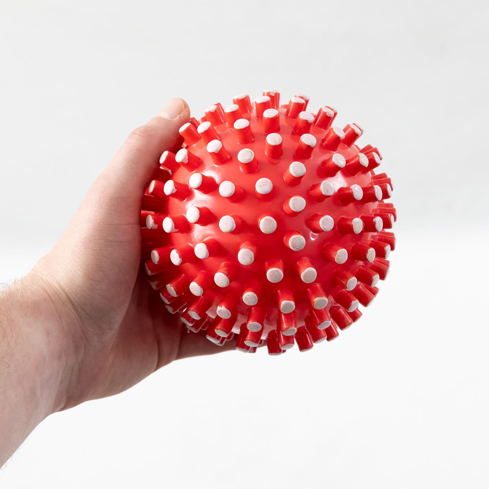 Мяч массажный надувной детский OSPORT 15 см Красно-белый (MS 4525) - фото 3 Мяч массажный надувной детский OSPORT 15 см Красно-белый (MS 4525) - фото 3